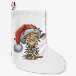 Festive Giraffe Liten Julstrumpa