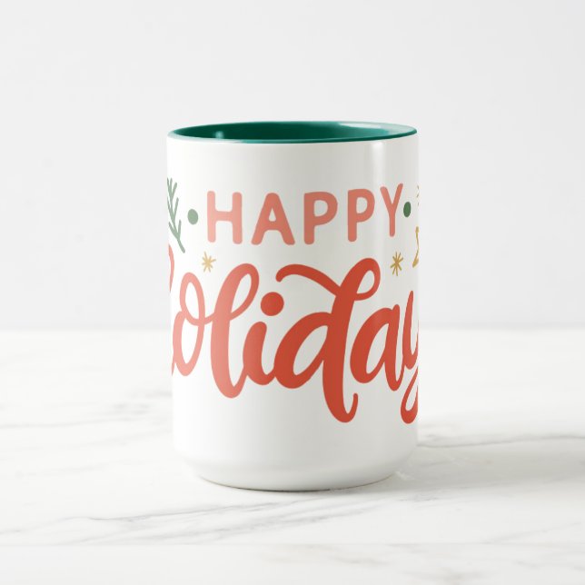 Festive Glad helg Design Mugg (Center)