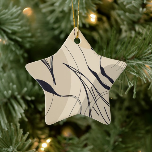 Festive Glatt Helgdag Ceramic Ornament (Träd)