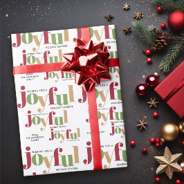 Festive Glatt Typography Colorful jul Presentpapper