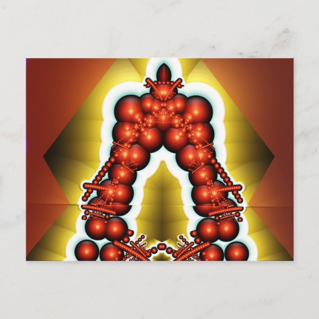 Festive glow bead torn vykort (Framsida)