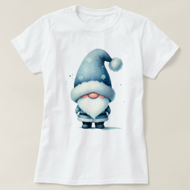 Festive Gnome Hälsning T Shirt (Design framsida)