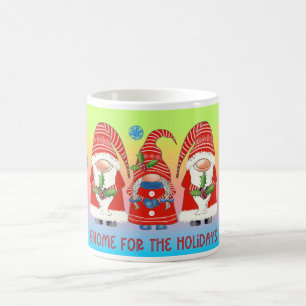 Festive Gnomes som firar Helgdagarna Kaffemugg