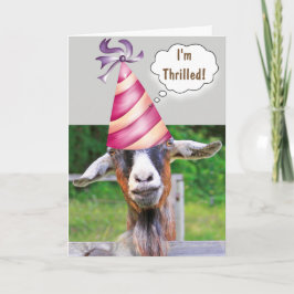 Festive Goat Birthday Kort
