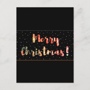 Festive God jul Black & Guld Design Vykort