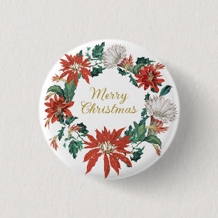Festive God jul Blommigt Poinsettia Wandetia Knapp