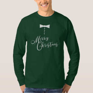 Festive God jul Bow Tie Tuxedo Stil Tee