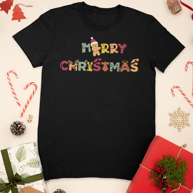 Festive God jul Gingerbröd T Shirt (Skapare uppladdad)