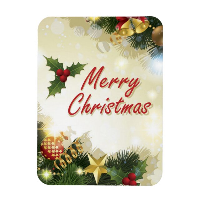 Festive God jul Magnet (Vertikal)
