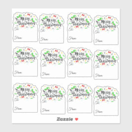 Festive God jul-märkre Klistermärken