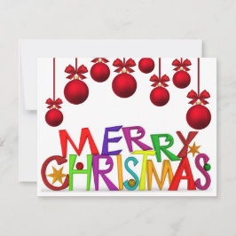 Festive God jul Ord Greeting Card Julkort