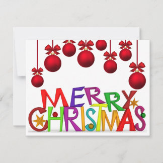 Festive God jul Ord Greeting Card Julkort