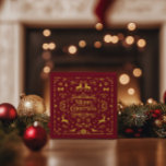 Festive God jul Red Classic Presentaskar<br><div class="desc">Fira festsäsongen med den här eleganten röda julen med en vacker guld-design. Den här lådan har renar, snöflingor och festive rosett band och är perfekt för att tillföra dina gåvor en aning värme och helgdag. Perfekt för små behandlingar, matsalar eller favoriter, det är ett charmerande sätt att presentera dina helgdag....</div>