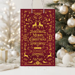 Festive God jul Red Fairy Mönster Gift Bag<br><div class="desc">Få dina helgdag att framträda med den här klassiska rödpresentväskan med en tidlös mönster. Perfekt för att ge presenter en festlig beröring. Den här väskan ger både elegans och charm och skapar den perfekt för alla tillfälle under julsäsongen. Dess feta röda utformning ger traditionell helgdag värme, medan den hållbara konstruktionen...</div>