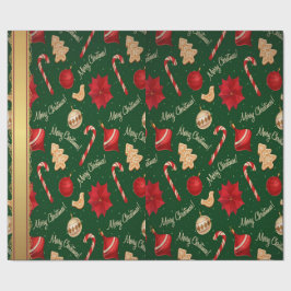 Festive God jul Wrapping Papper Presentpapper