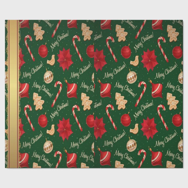 Festive God jul Wrapping Papper Presentpapper (Seam)