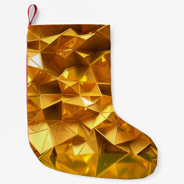 Festive golden background with triangles, bathroom liten julstrumpa (Framsidan)