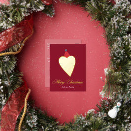 Festive Golden Heart med julhögen Red