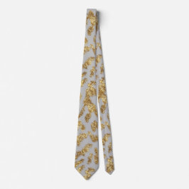 Festive Golden Julgran Neck Tie Slips