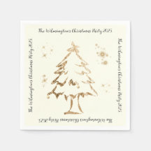 Festive Golden Träd jul Party