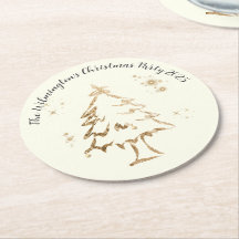 Festive Golden Träd jul Party