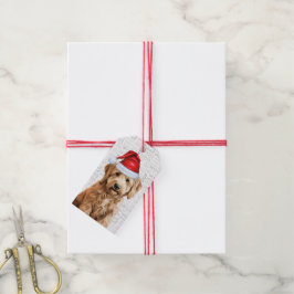 Festive Goldendoodle Helgdag Hund jul Presentetikett
