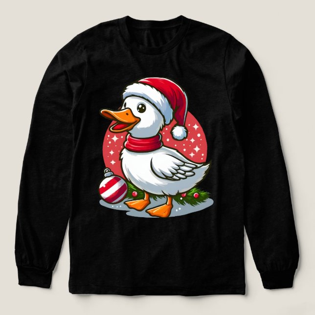 Festive Goose Christmas – Funny Holiday Gag Gift  T Shirt (Design framsida)