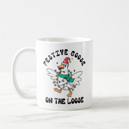Festive Goose on the Loose Christmas Kaffemugg