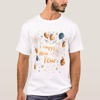 Festive Gott nytt år Ballon Firande Design T Shirt