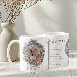 Festive Grandma Faux Guld & Photo Kaffemugg