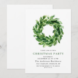 Festive Gräs Gren God Jul Julfest Inbjudningar