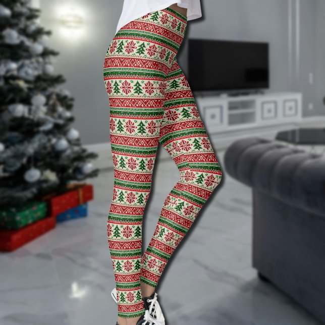 Festive Gräs Motifs Leggings (Skapare uppladdad)