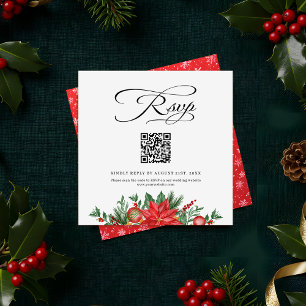 Festive Greenery QR Bröllop OSA på webbplats Tilläggskort