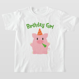 Festive Gris Birthday Girl T-shirt