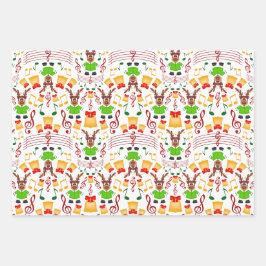 Festive Grönt och Guld Kasky julrenar