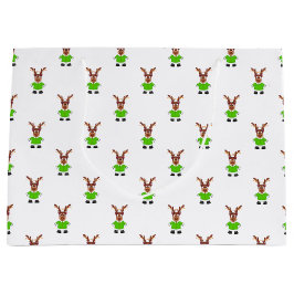 Festive Grönt och Guld Kasky julrenar