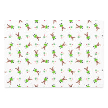 Festive Grönt och Guld Kasky julrenar