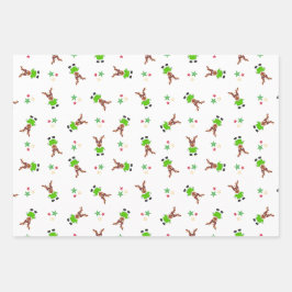 Festive Grönt och Guld Kasky julrenar