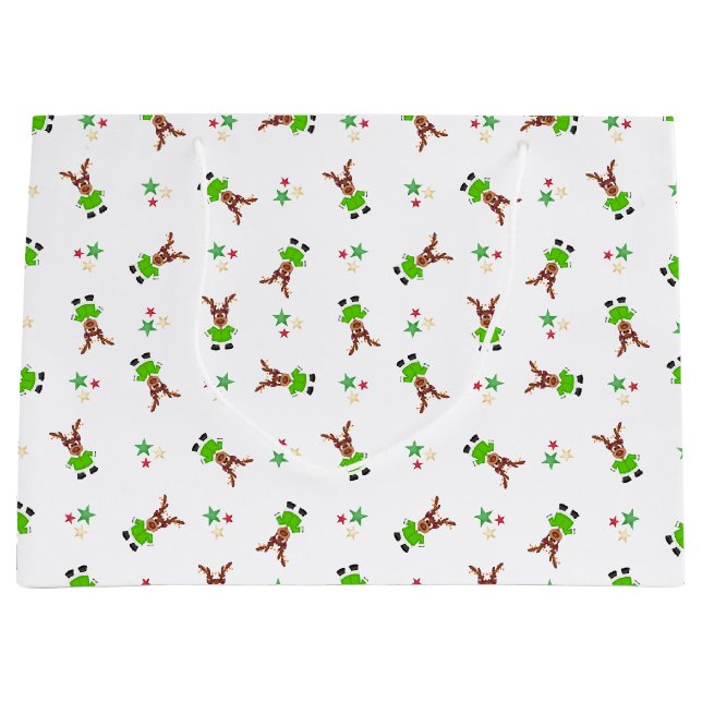 Festive Grönt och Guld Kasky julrenar (Framsidan)