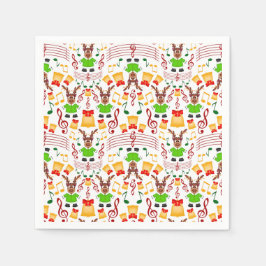 Festive Grönt och Guld Kasky julrenar Pappersservett