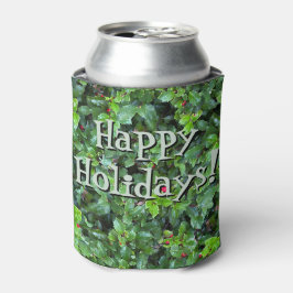 Festive Grönt och Red Holly berry Helgdag Can Cool