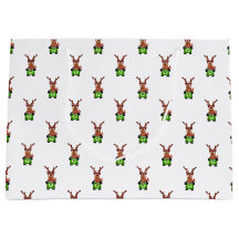 Festive Grönt och Red Kasky julrenar