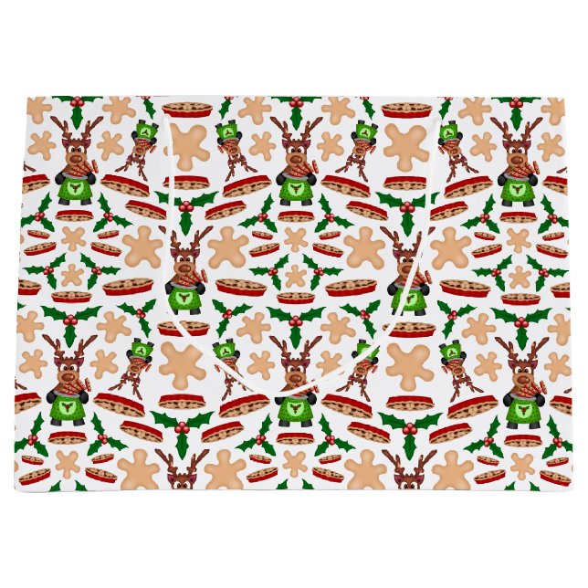 Festive Grönt och Red Kasky julrenar (Framsidan)