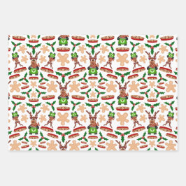 Festive Grönt och Red Kasky julrenar