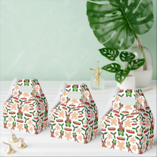 Festive Grönt och Red Kasky julrenar Presentaskar