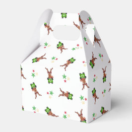 Festive Grönt och Red Kasky julrenar Presentaskar