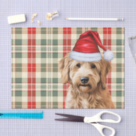 Festive Grönt Play Goldendoodle Hund jul