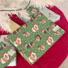 Festive Guinea Grisar jul Patternated Presentpapper