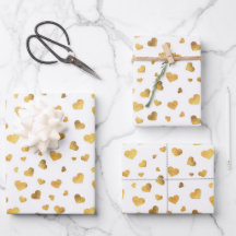 Festive Guld Confetti Hearts Gift