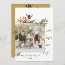 Festive Guld Faith Hope Kärlek 2 Photo jul